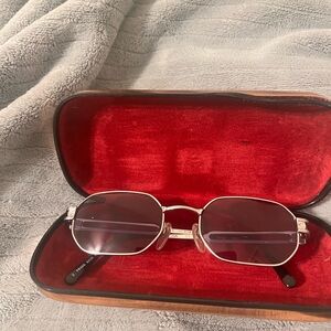 Jean Paul Gaultier silver sunglasses with Black Accents